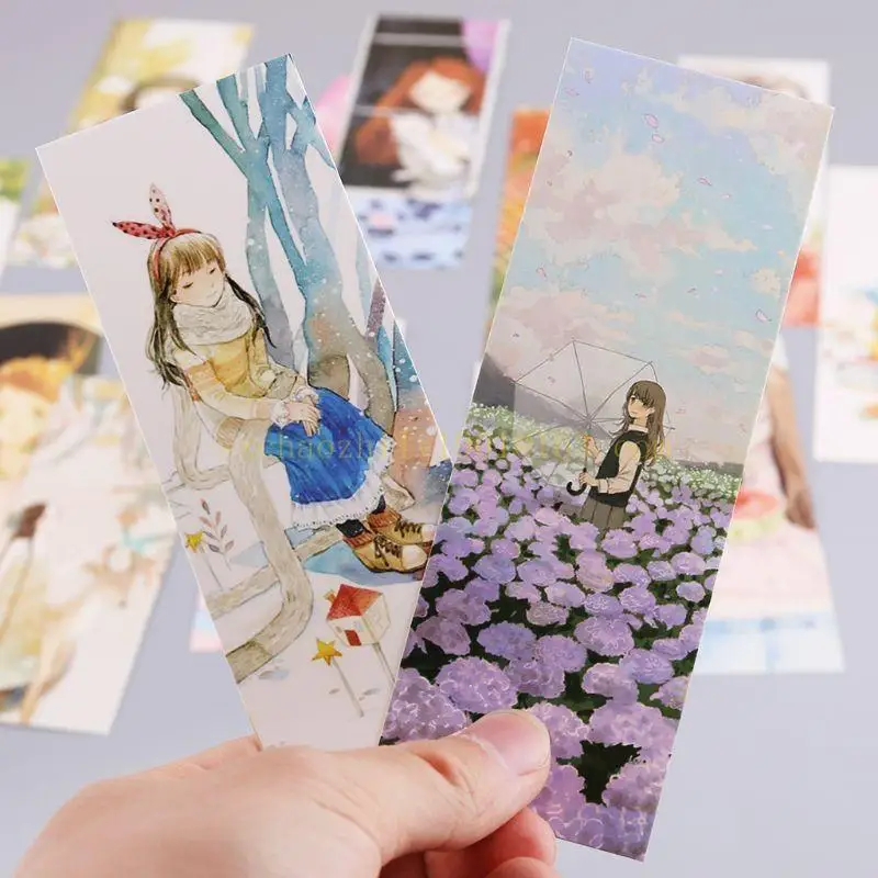 62ka 30pcs Girl BookMarks Paper Page Page Примечания метка