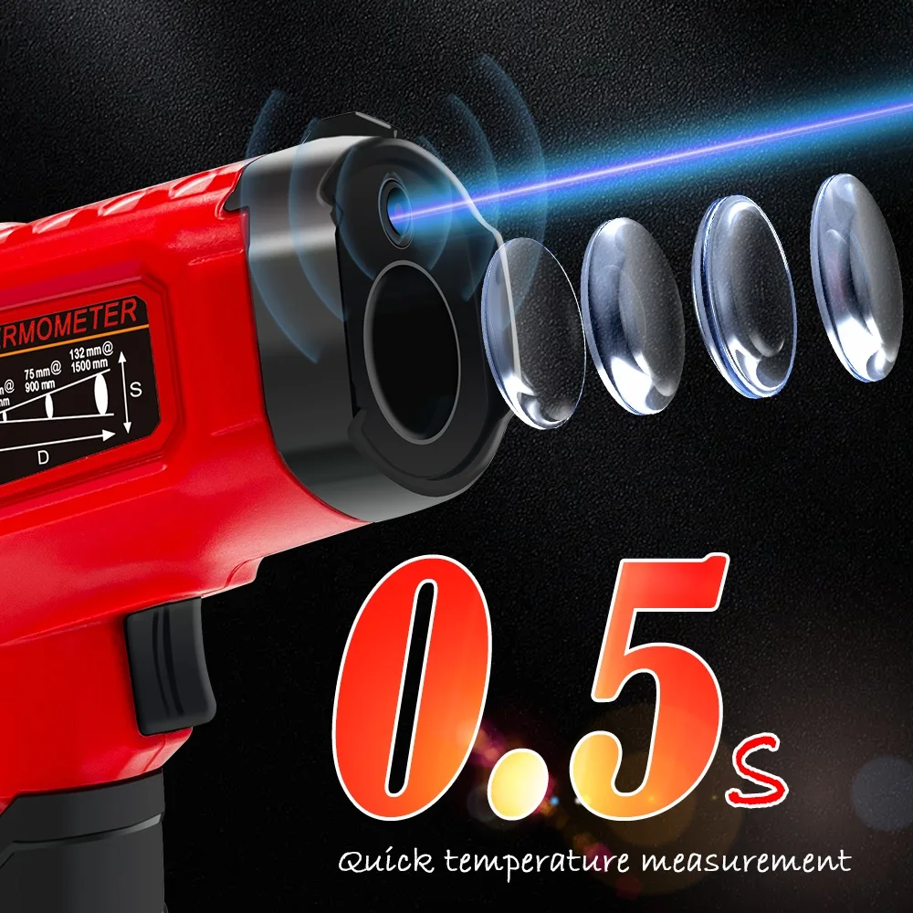 ИНСТРУМЕНТ ET6530C -50 ° C-600 ° C Ручной цифровой термометр с лазерной подсветкой, промышленный термометр для кухни, автомобиля на открытом воздухе