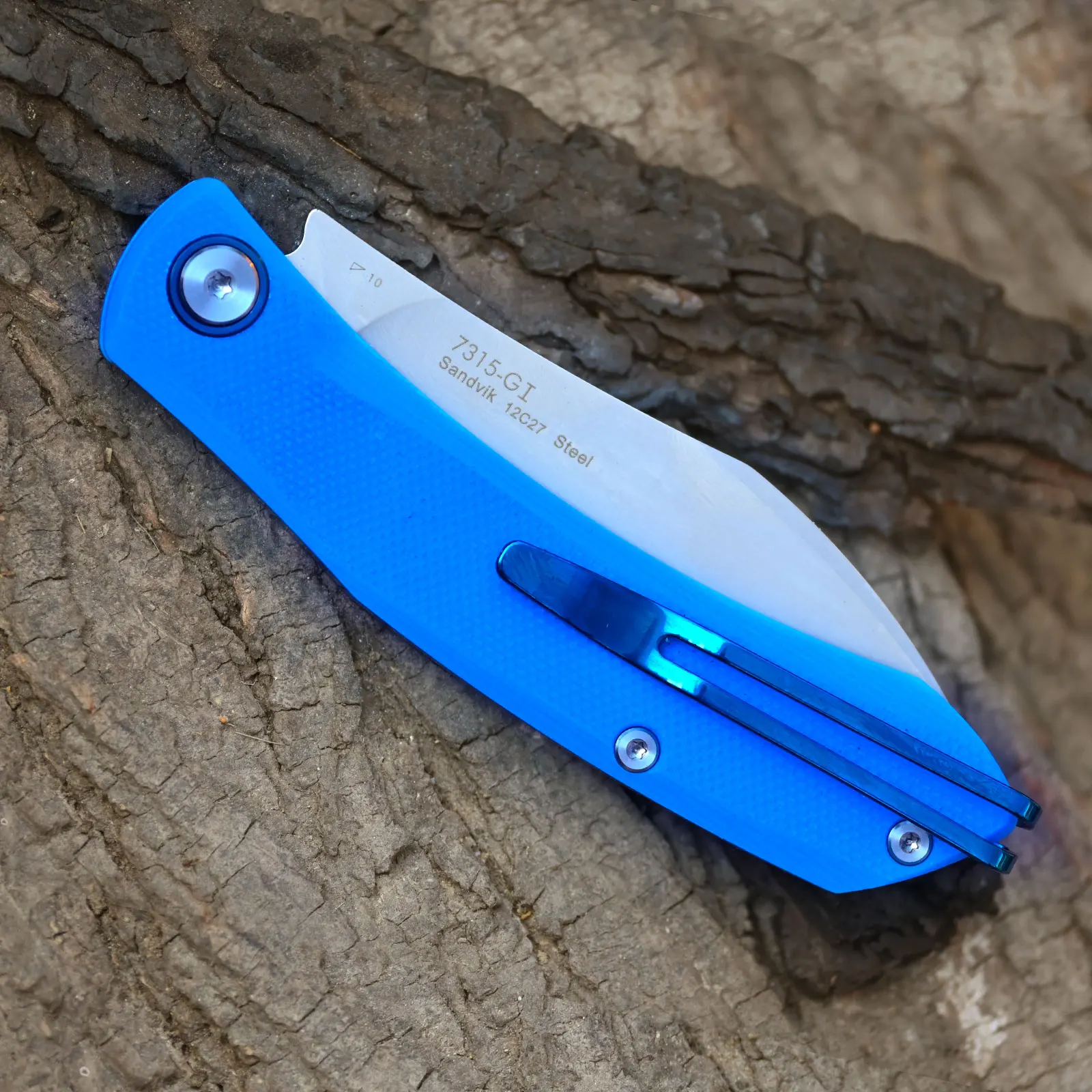 SANRENMU 7315 Pocket Folding Knife 12C27 Blade Outdoor Camping Fruit Cutting Hunting Portable Personalized Edc Rescue Tool Knife