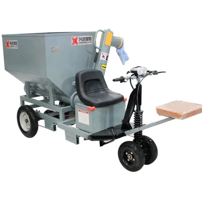 

【Hot】Automatic Steel New Labor-Saving Feeding Cart for Livestock Farm Animal Spreader Soybean Meal