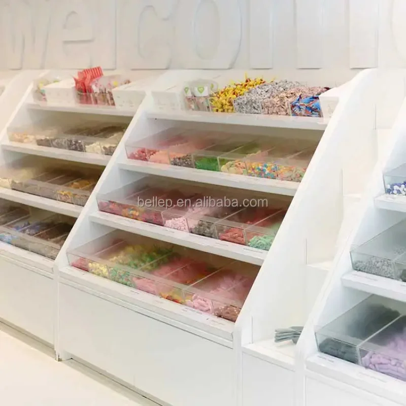 custom.Sweet Shop Furniture Pick and Mix Dispenser Acrylic Bin Stand Bulk Candy Display Rack