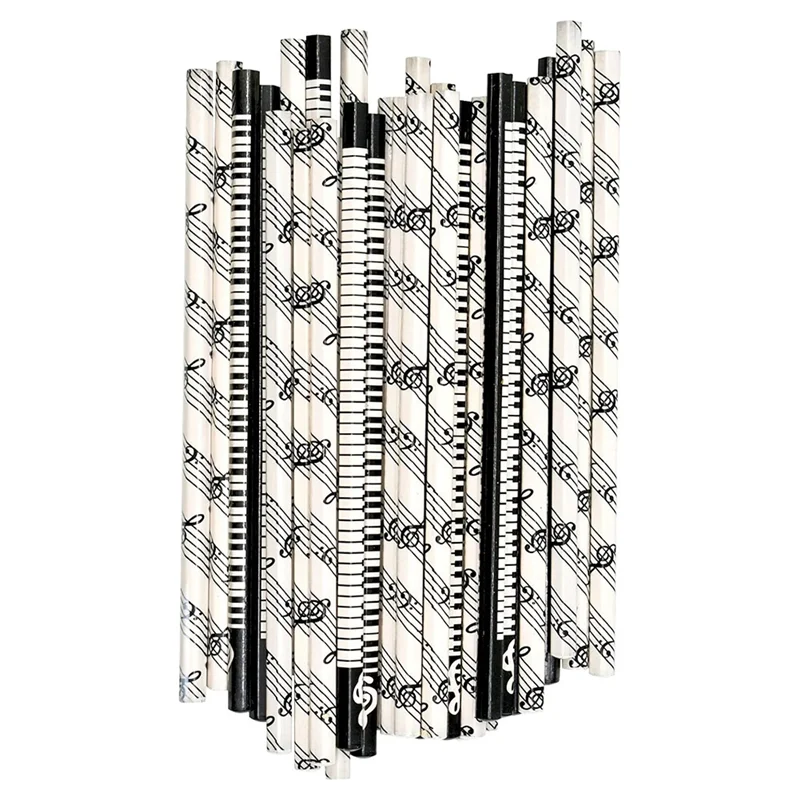 

24 шт. музыкальные карандаши с узорами музыкальных инструментов-деревянные карандаши HB для школьников и художников