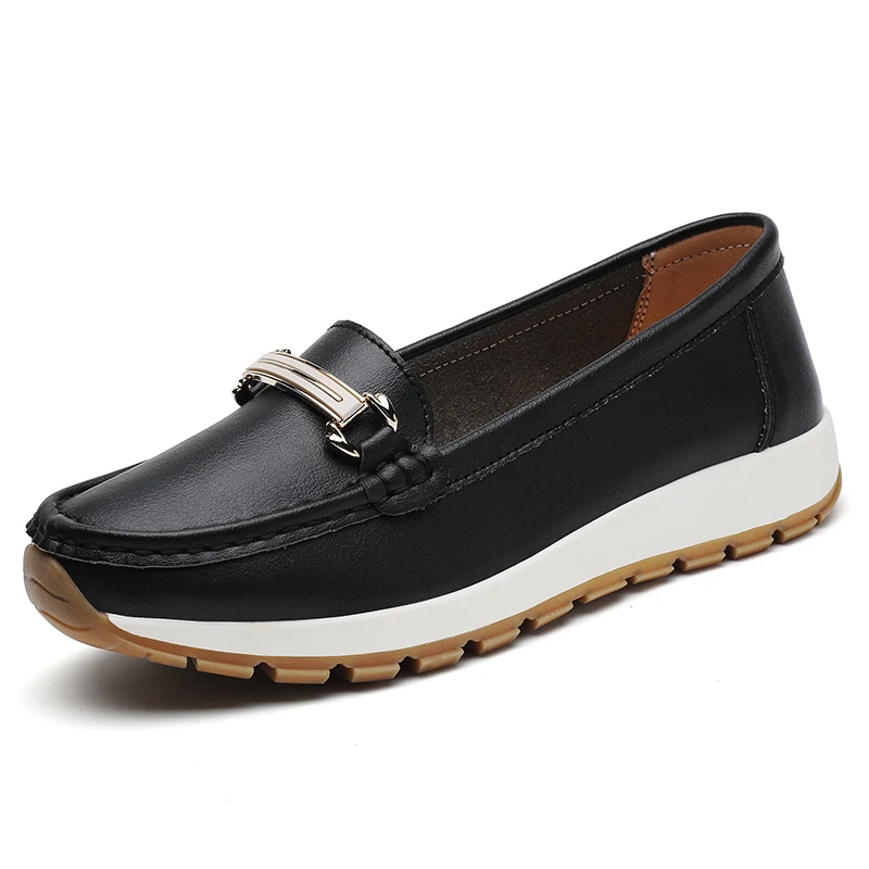 

Women Casual Sports shoes sneakers Loafers Cowhide Leather Lightweight Durable Flat Heel Fashion Daily Shoes