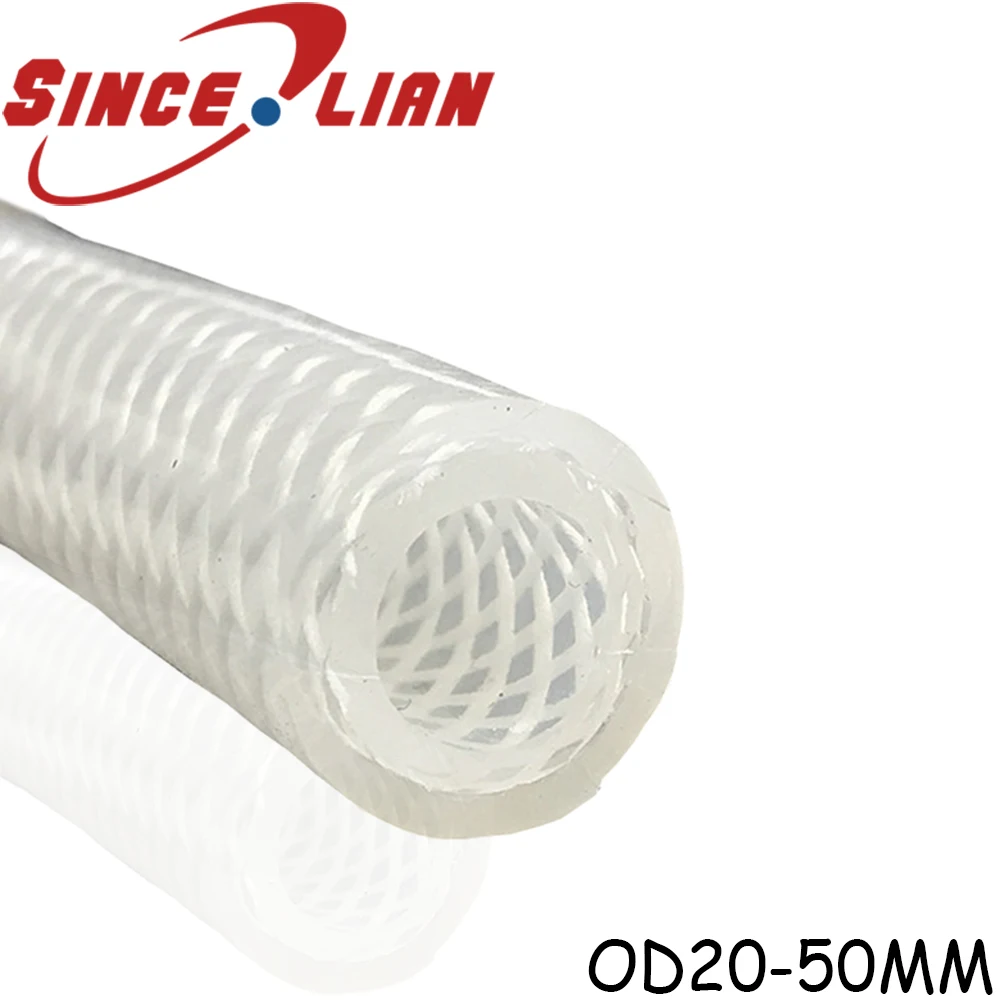 Food Grade Silicone Tube Medical Braided Rubber Hose Reinforced Rubber Tube High Temp Resist Rubber Steam Pressure Pipe