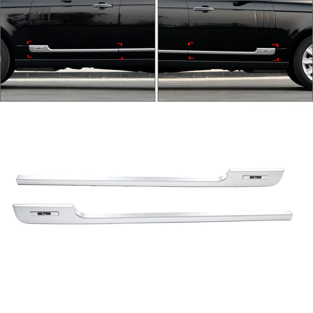 

Car Front Door Left+Right Side Cladding Molding Trim Silver 2Pcs For Land Rover Range Rover 2013-2022 LR057857 LR057856