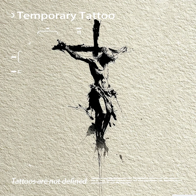 مقاوم للماء الوشم المؤقت الرجعية الصليب الإيمان عصير الأعشاب الوشم ملصق الهالوين وهمية Hotwife مثير الكبار فتاة أداة الوشم الجسم