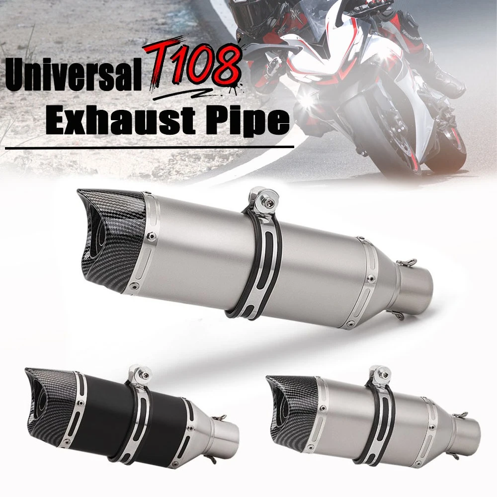 Moto 51mm Universal Modification T108 Exhaust Pipe Suitable for CBR650 QJMOTOR SRK 921 RR Benelli Tornado 302 Zontes 703RR