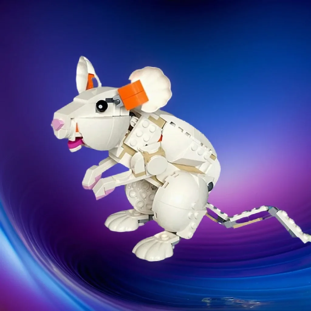 

201PCS MOC Creative Model Laboratory Rat DIY Ideas Assembly Bricks Birthday Gift Display Collectible Decoration Collection Home