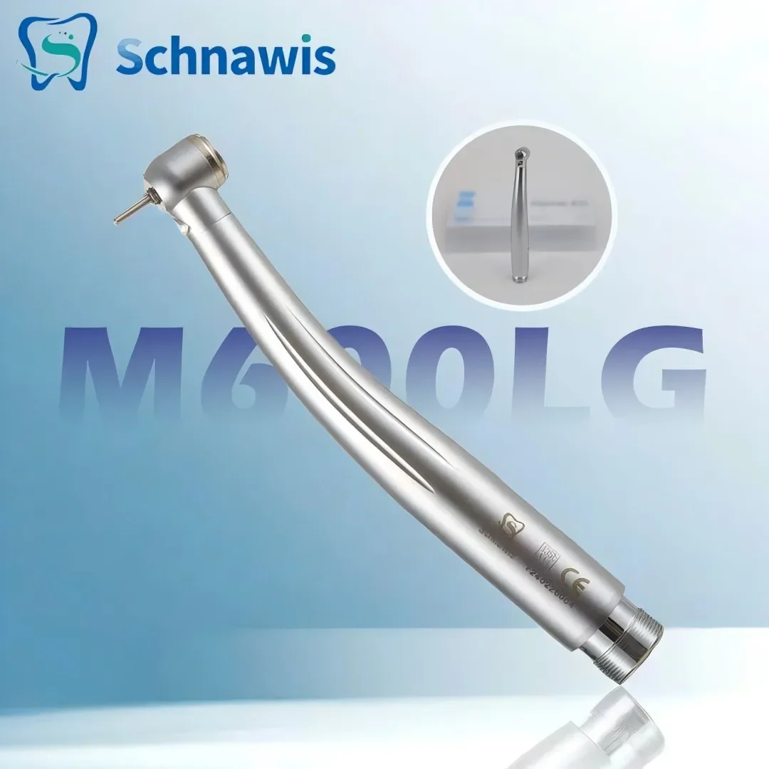 Japan Bearing M600LG Handpiece with LED Light M4 Push Button High Speed Handpiece Air Turbine 2/4 Hole Dentist Tool dentista