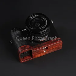 Wood Camera Base Plate Hand Grip for Sony A7CR A7C2 A7c II Ebony Walnut Quick Release Arca Swiss Clamp Tripod Горячий Башмак 카메라