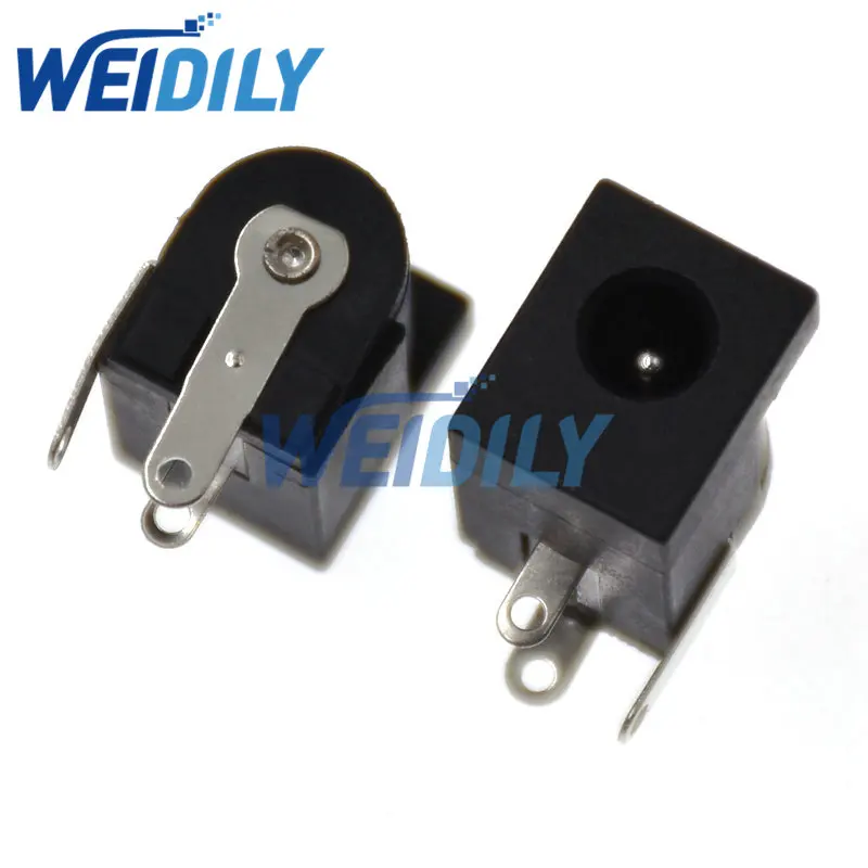 10PCS DC-005 Black/White Colour DC Power Jack Socket Connector DC005 5.5*2.1/2.5mm 3.5*1.3mm DIP/SMD Socket Round Needle