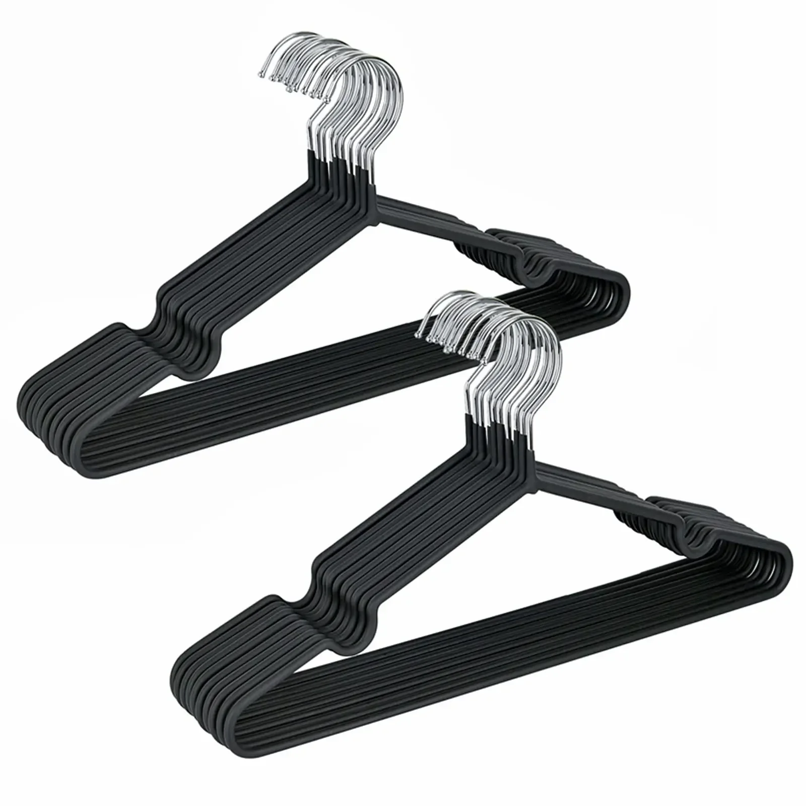 10 Non-slip Coated Metal Suit Hangers Heavy Duty Hangers Metal Shirt Hangers Traceless Simple Hangers Multifunctional Hangers