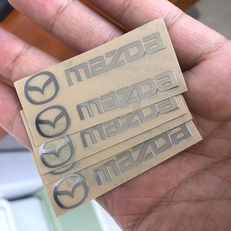 

4 шт. для Mazda 3 5 6 323 626 CX-3 CX-4 CX-5 CX-7 CX-9 Axela 6 RX8 7 MX3 Стайлинг автомобиля металлические наклейки наклейки для украшения интерьера