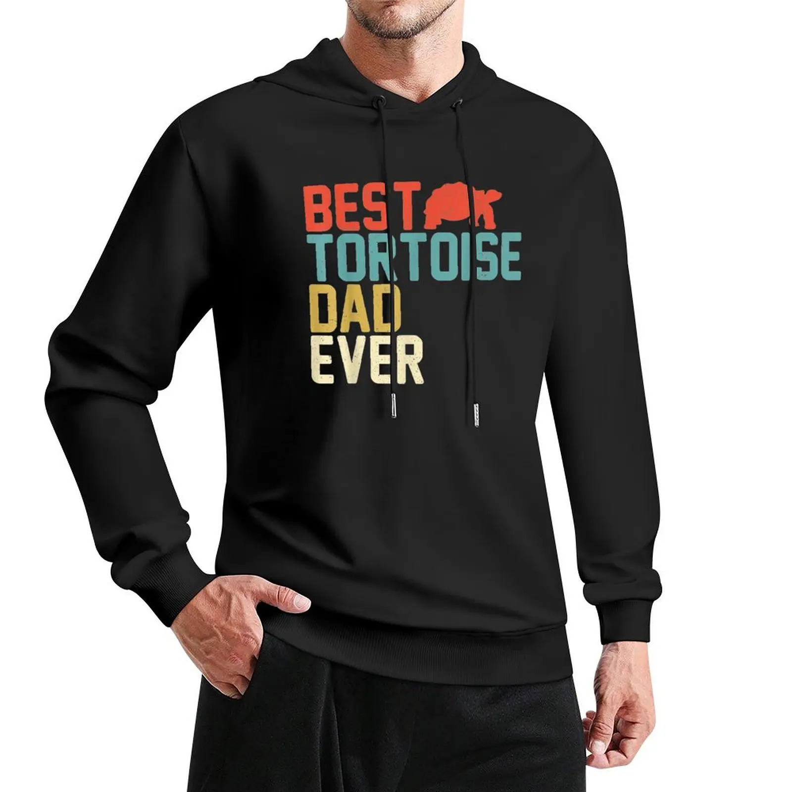 

Best Tortoise Dad Ever , Vintage Retro Pullover Hoodie graphic t shirts men designer hoodies