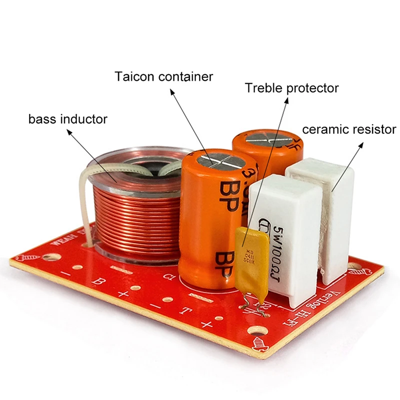 80W 2 Way Hi-Fi Audio Speaker Frequency Divider Crossover Filters