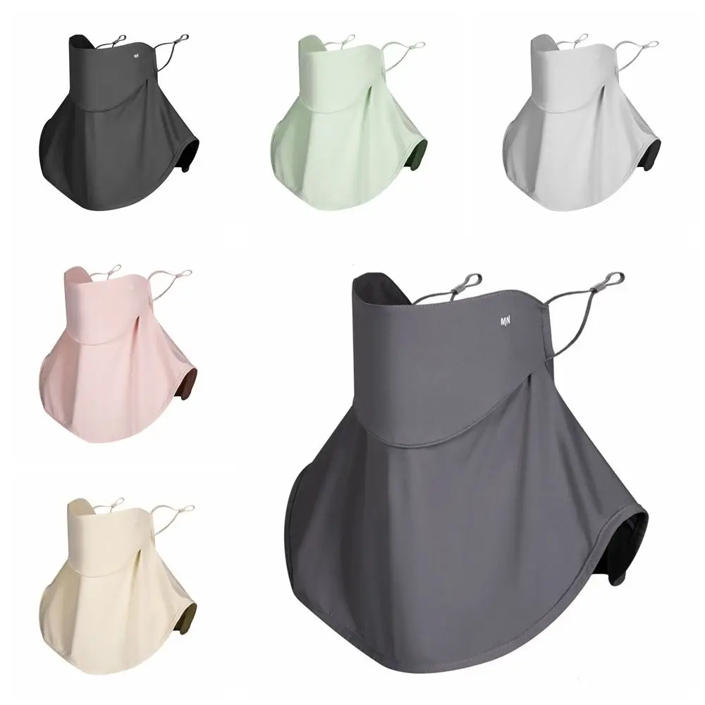 Solid Color Ice Silk Mask Summer Face Scarves UV Protection Neck Wrap Cover Face Shield Sun Proof Bib Personalized  Windproof