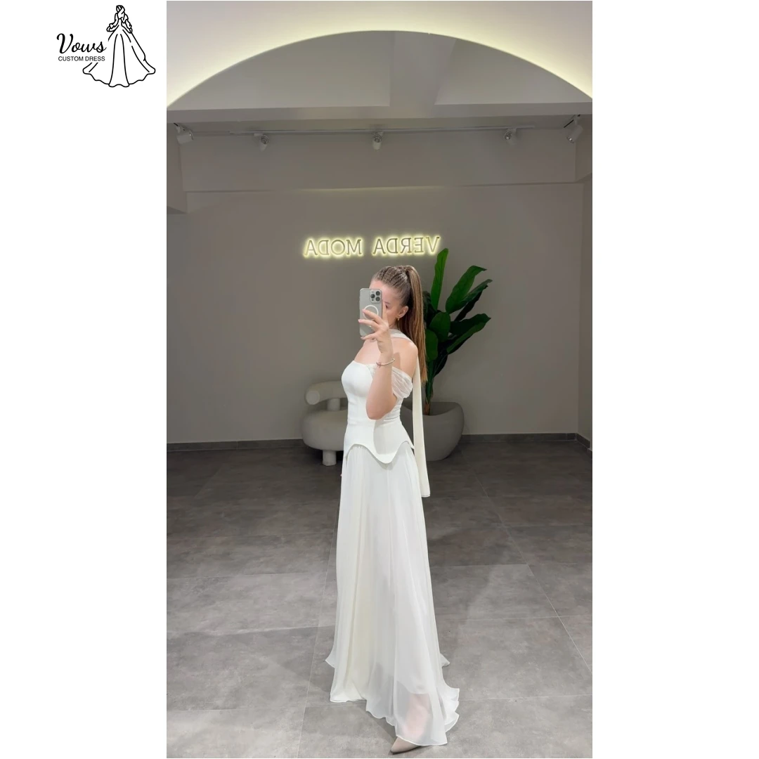 맞춤 제작 이브닝 드레스 2025 여성 사우디 럭셔리 여성 이브닝 드레스 웨딩 게스트 쉬폰 드레스 특별한 날을 위한