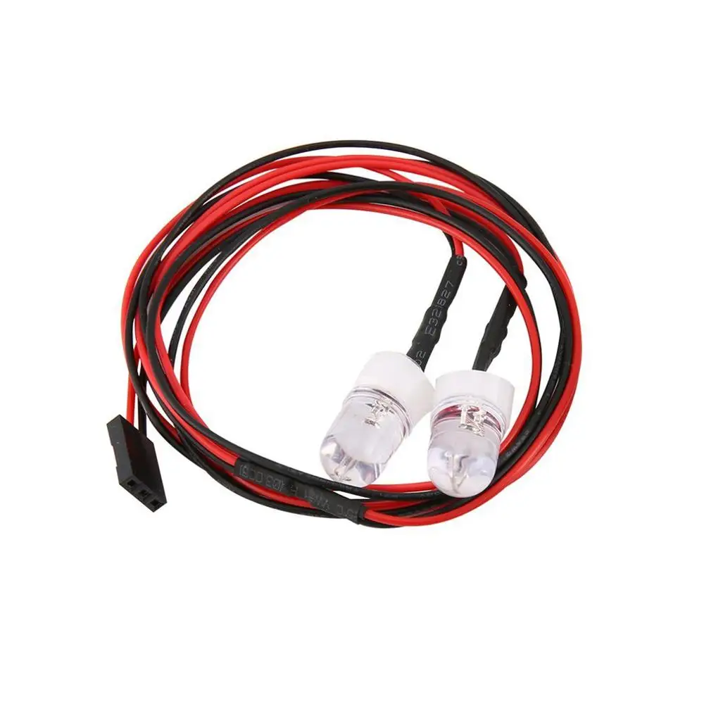 10mm 2PCS White/Red LED Light Lamp Kit Headlight Taillight for RC Car Truck Model Traxxas HSP Tamiya Model Accessories Toy Part