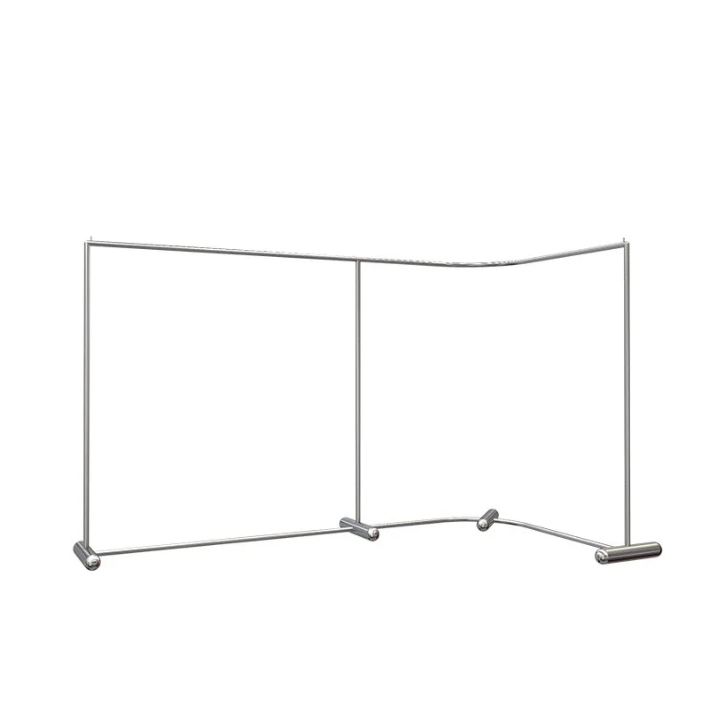 Display rack Curved middle island rack Floor corner women's clothing store shelf