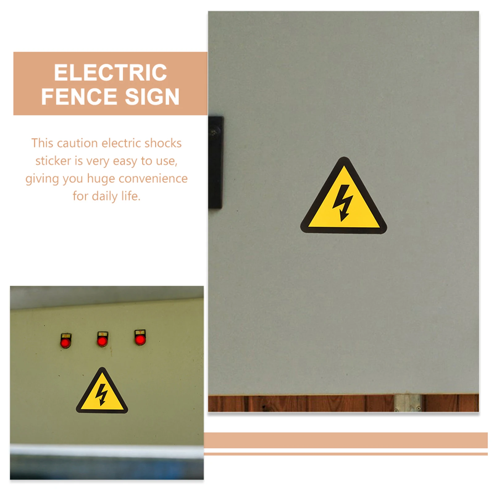 24Pcs Electric Panel Labels Stickers Waterproof Warning Decals for High Voltage Safety Caution Hazard Signs Usage