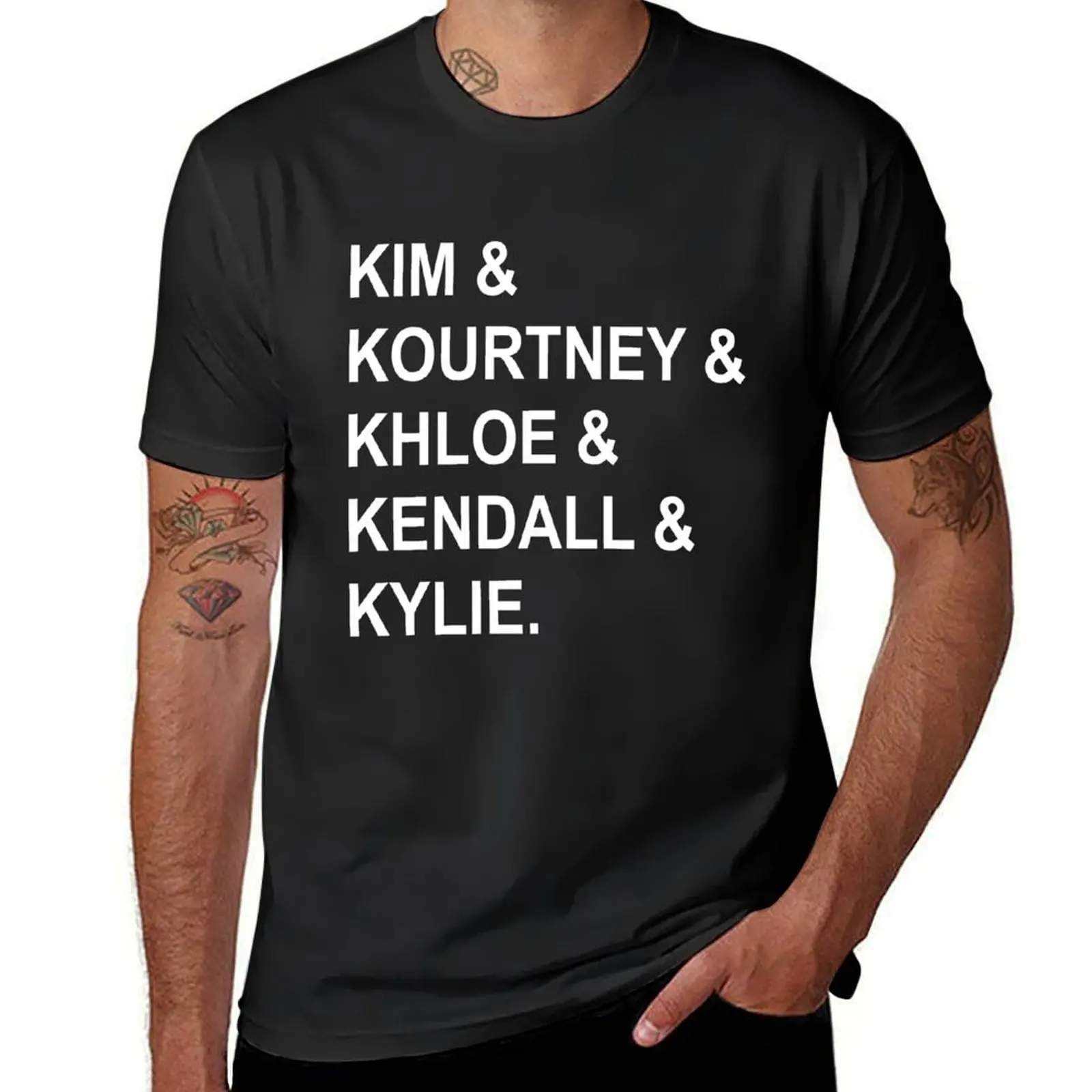 Kim & Kourtney & Khloe & Kendall Kylie T-Shirt customizeds tops Blouse men clothing