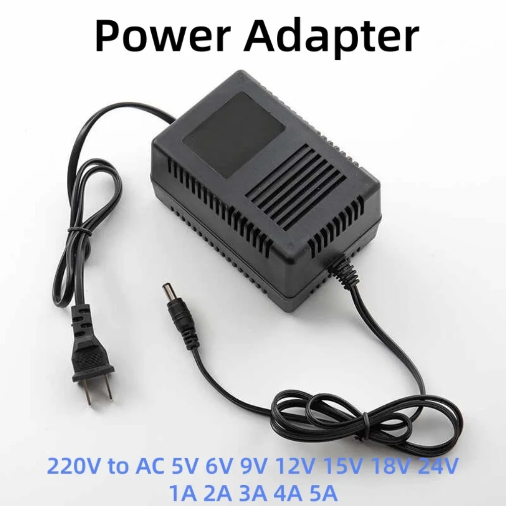 1Pcs AC Power Adapter Voltage Converter Transformer, Input AC220V 50Hz Output AC 5V 6V 9V-24V 1A-5A Pure Copper Core