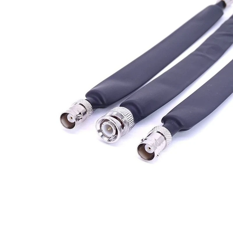 BNC to BNC 50 ohm flat RF coaxial cable, door/window channel adapter jumper for antenna installation