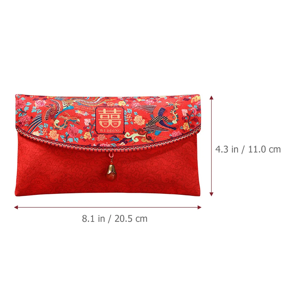 Wedding Red Envelope Fabric Envelopes Chinese Accessories Packets Style Engagement