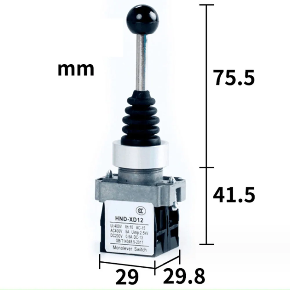 

1Pc Rocker Joystick Controller Joystick Controller Switch Self-Resetting Rotary Cross Toggle Switch 2NO/4NO Control Lever On-off