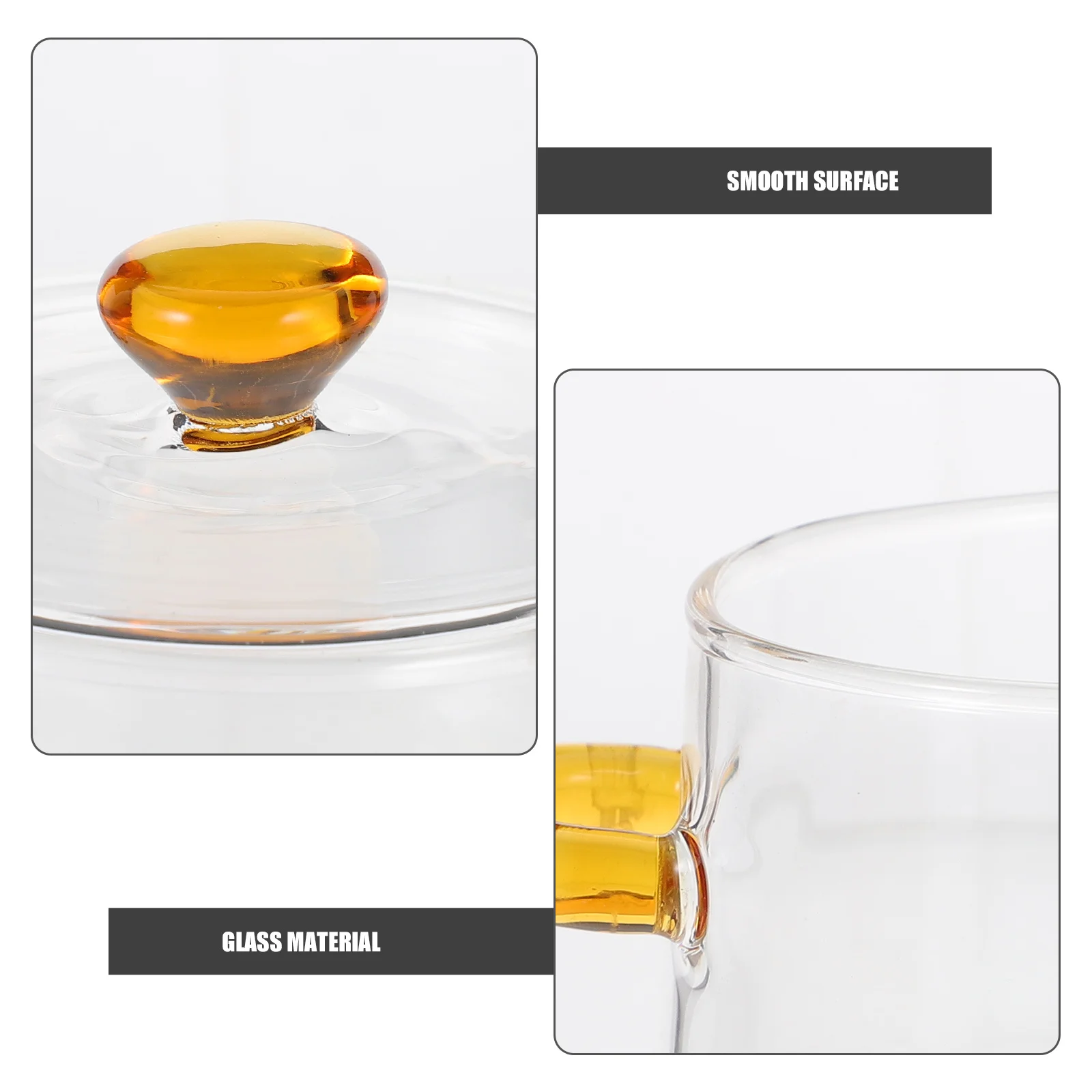 

Glass Steamed Egg Bowl Double Ear Heat Resistant Cooking Pot Clear Stewing Bowl for Home Kitchen Glass Stew Pot