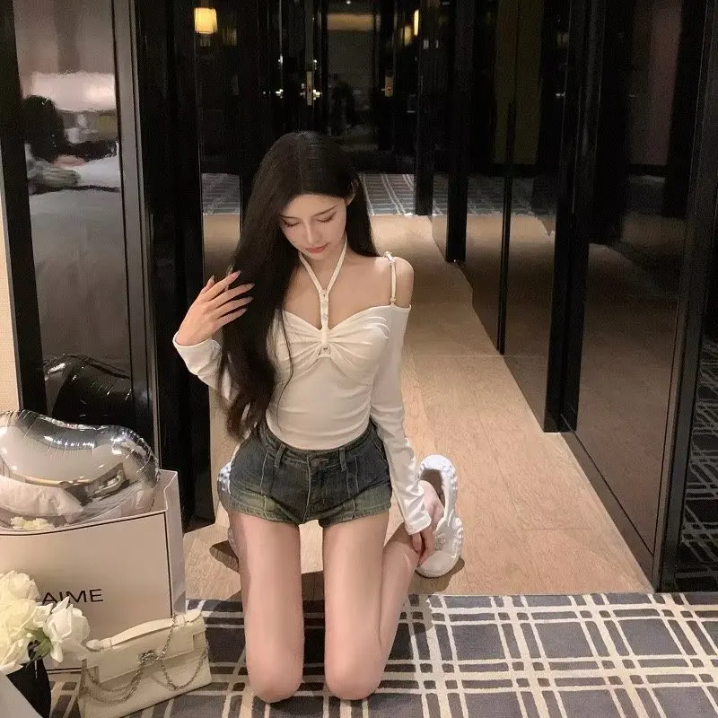 المرأة الدنيم السراويل Y2k الجينز للمرأة كبيرة الحجم شورتات جينز ملابس الصيف Jorts Coquette منخفضة الارتفاع الجينز يرفع الأرداف الفضفاضة