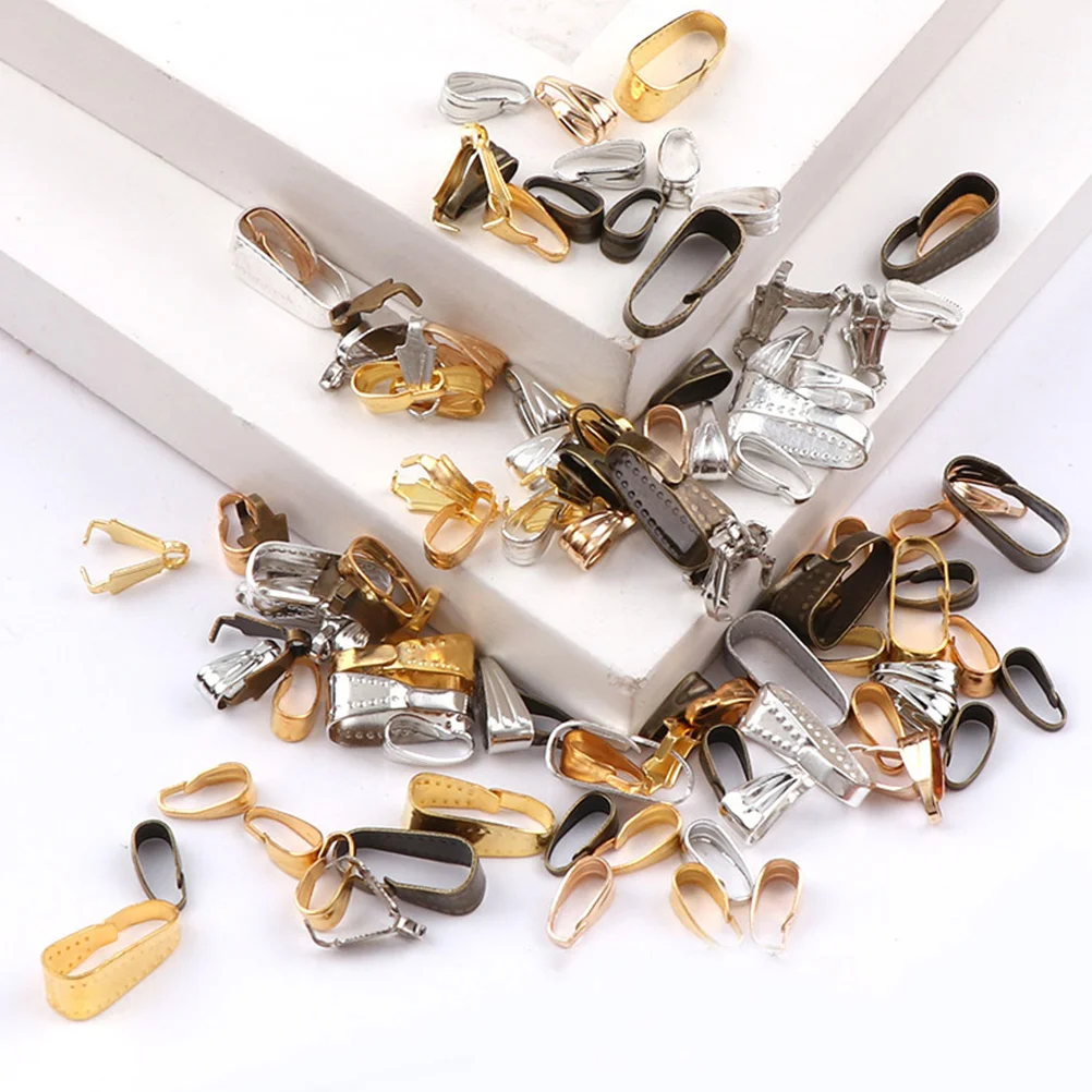 400 Pcs Striped Melon Buckle Pendant Hooks Clasps Connector Crystal Unique DIY Decorations Necklace Alloy Pedant Connecting