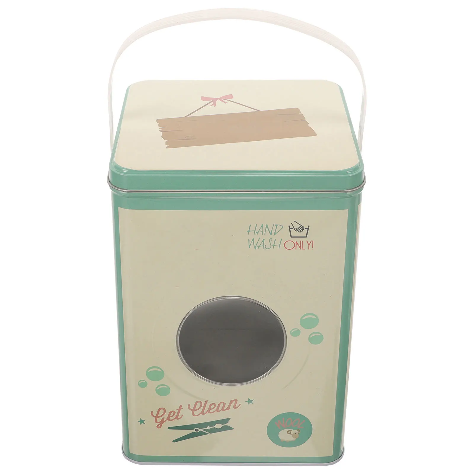 

Large Laundry Powder Storage Bucket Iron Detergent Holder Container Lid Multipurpose Storage Organizer