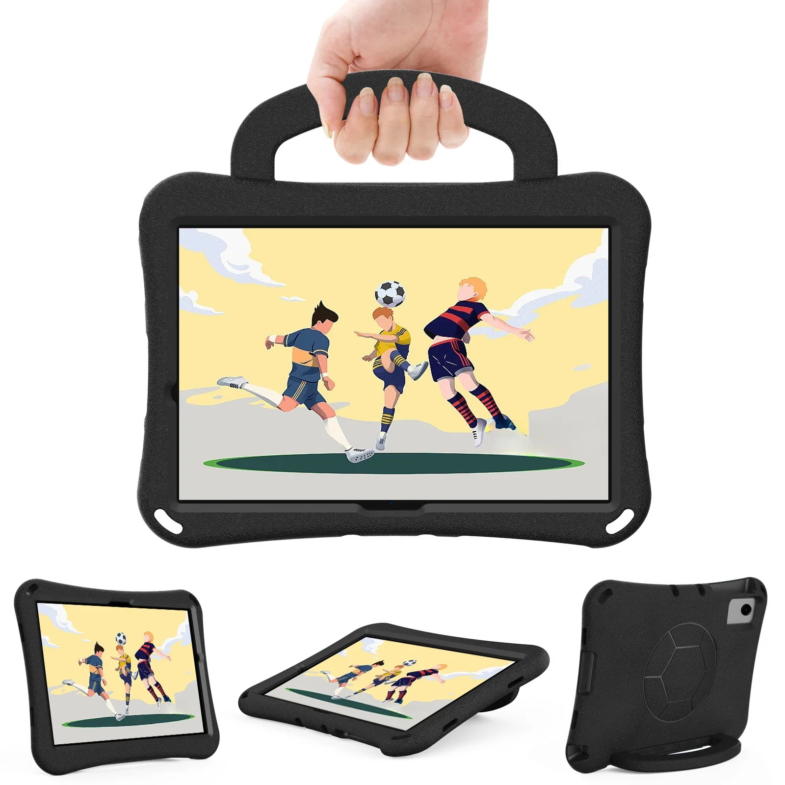 Capa de eva para crianças, para xiaomi redmi pad 2 11 polegadas se 11 polegadas 2023 11 ", alça dobrável de futebol, capa para tablet com alça