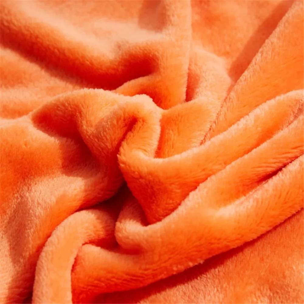 Soft Warm Coral Fleece Flannel Blankets For Beds Faux Fur Mink Throw Solid Color Sofa Cover Bedspread Winter Plaid Blankets