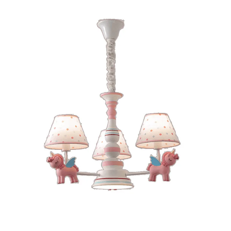 

Children's room chandelier girl princess room lamp