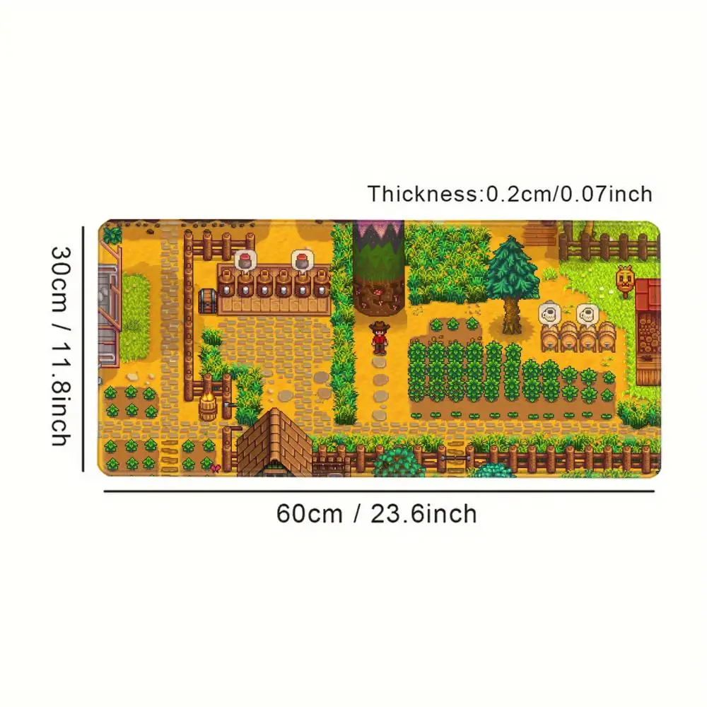 كبير المضادة للانزلاق حصيرة Stardew Valley Deskpad لوحة ماوس للألعاب سرعة البساط لعبة الجدول الحصير أنيمي لوحة المفاتيح ولوحة الماوس للمكتب