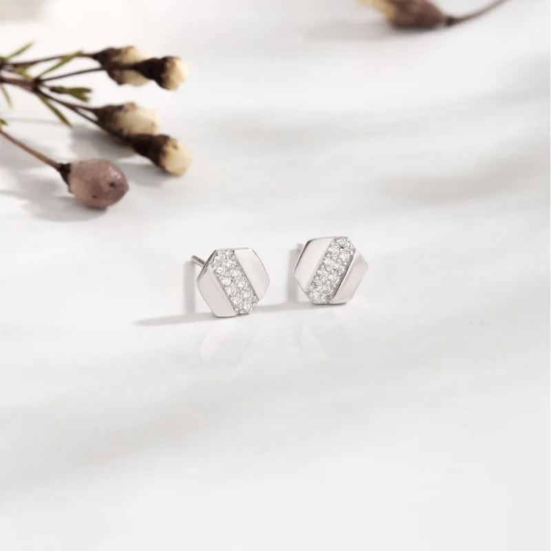 

Simple Trinkets, Retro Women's S925 Silver Geometric Diamonds, New Trendy Ideas