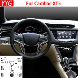 For Cadillac XT5 2016-2017 Carbon Fiber Gear Shift Air Outlet Center Console Panel Set Trim Car Interior Accessories Sticker