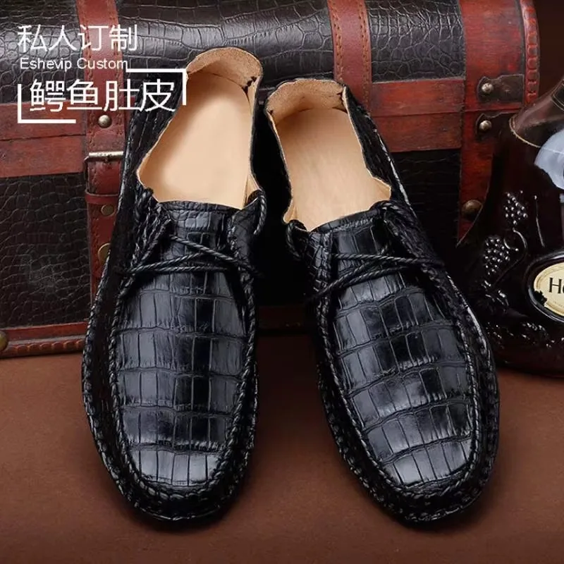 ourui new arrival crocodile shoes male  leisure crocodile men shoes  black  leisure  Men's shoes