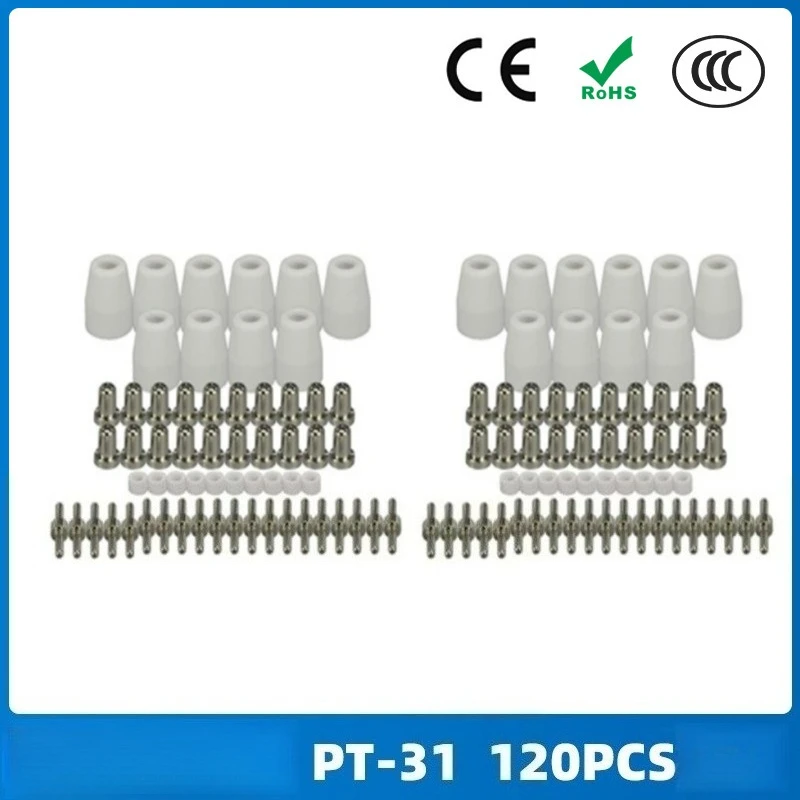 

PT31/Wenzhou 40A/аксессуары для плазменной резки, никелированный защитный колпачок для электрода LG40, 120 шт.