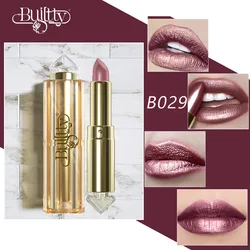 Builtty Koreaanse Glitter Parel Dropshiping Lippenstift Mat Nude Kleur Langdurige Waterdichte Groothandelsprijs Rood Roze Paars