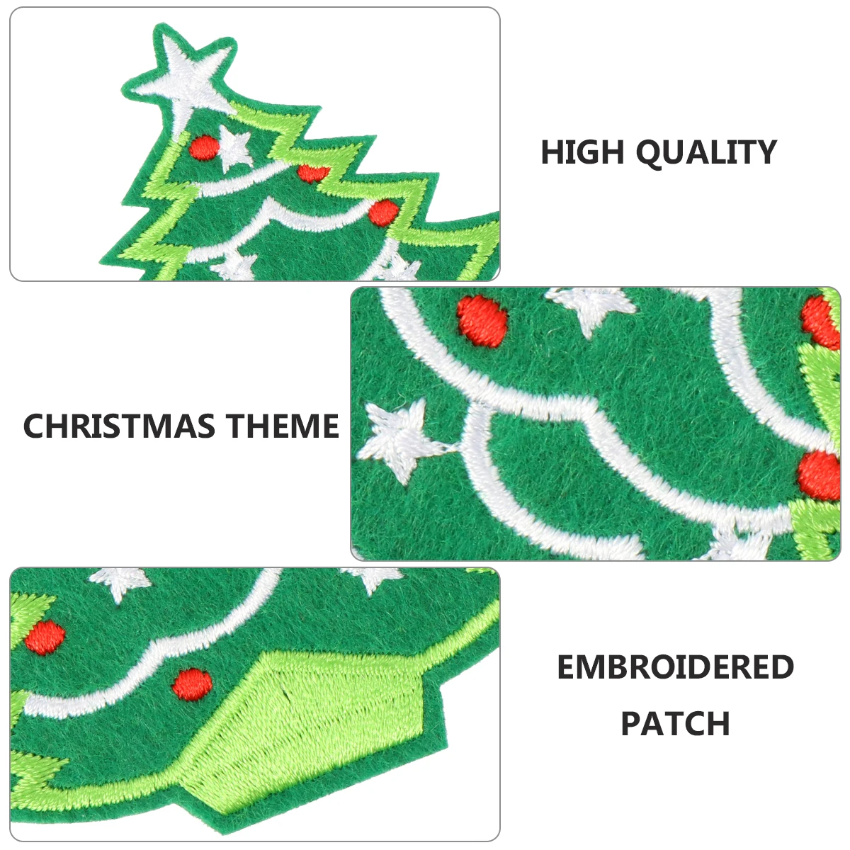

10pcs Christmas Embroidered Patches Creative Cloth Decor Applique For Diy Sewing Ironing Lightweight Unique Pattern Festive