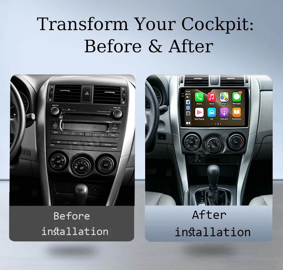 IPS HD Touch Screen Multimedia Player Wireless CarPlay GPS WiFi 9