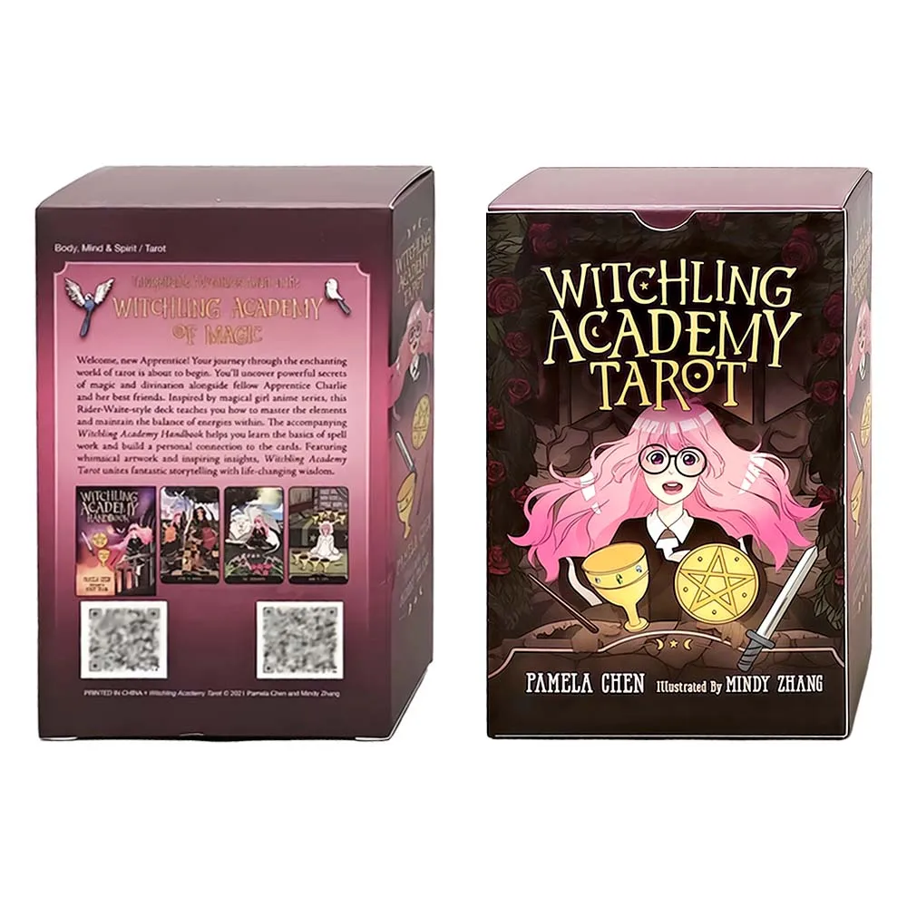 78 بطاقة الساحرة أكاديمية التارو سطح السفينة 12 × 7 سنتيمتر النسخة الإنجليزية نظام رايدر العرافة أوراكل سطح السفينة طقم هدايا