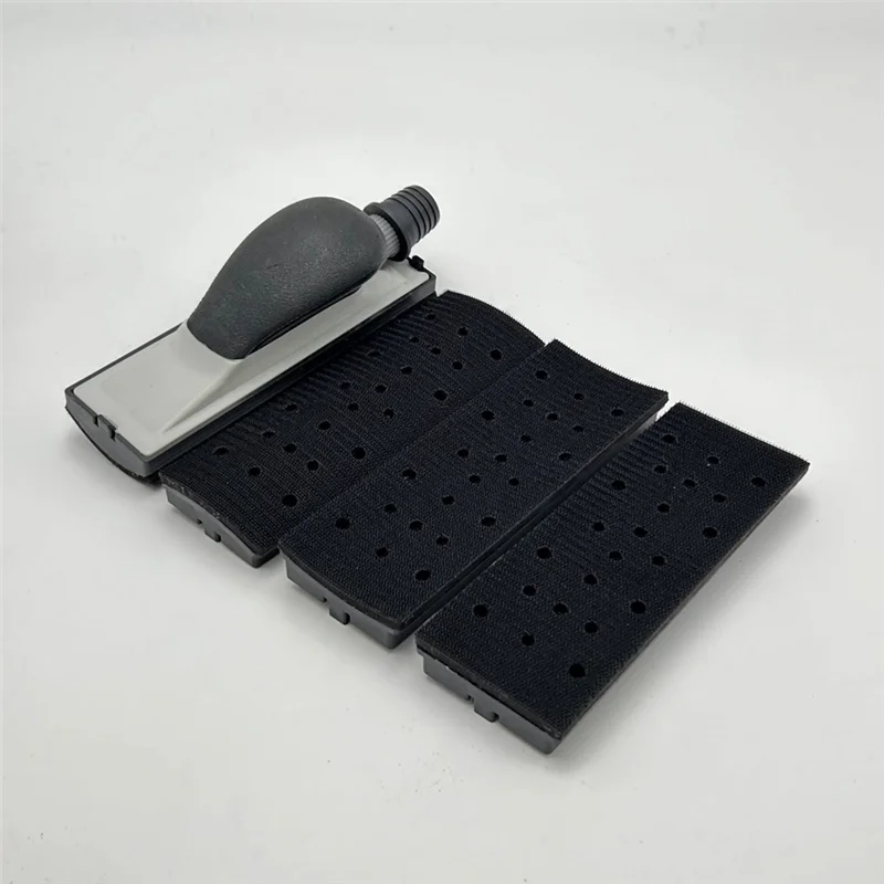 

A21R-Hand Sanding Block Dust Extraction Grinding Hand Sander Multi-Hole With Sandpaper For Wood Polishing Car Detailing