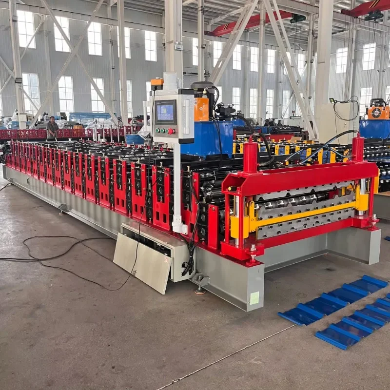 Fully Automatic Trapezoid/Corrugated Roofing Sheet Making Machine Tile Making Machine Roof Sheet Crimping Machine