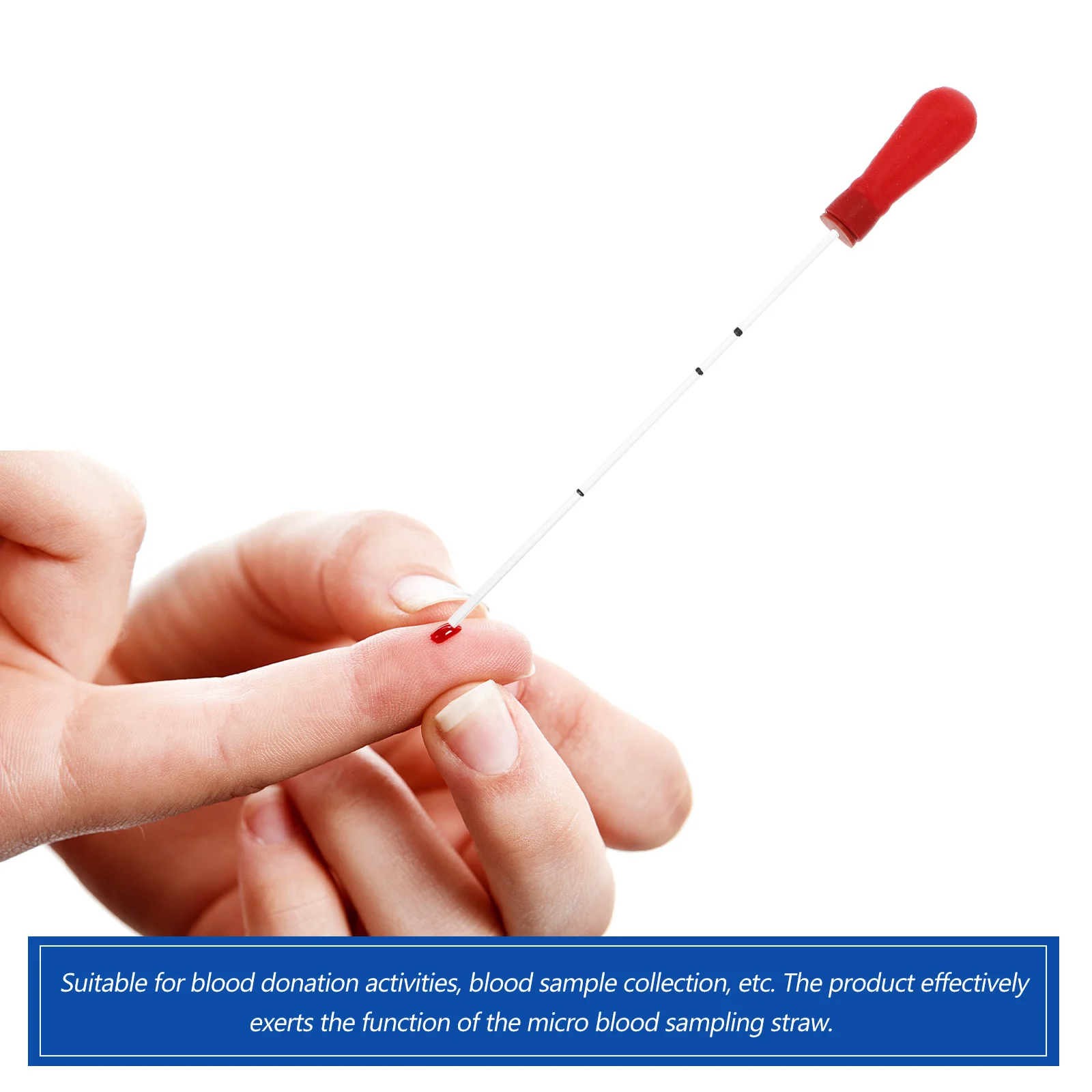 

1Set Trace Glass Disposable Blood Collection Tube Straw Suction Head for Blood Sampling and Donation