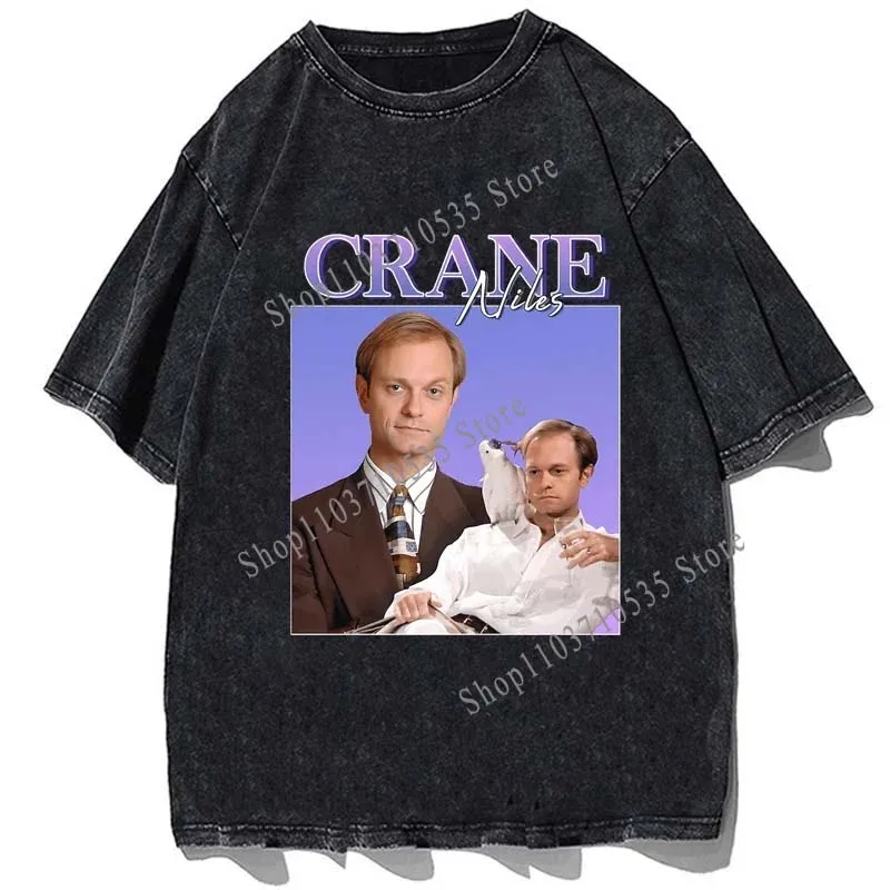 Niles Crane Graphic Printed T Shirt Vintage 90S Style Tees High Quality Cotton Loose Oversize Tshirt Summer Men Casual Tops