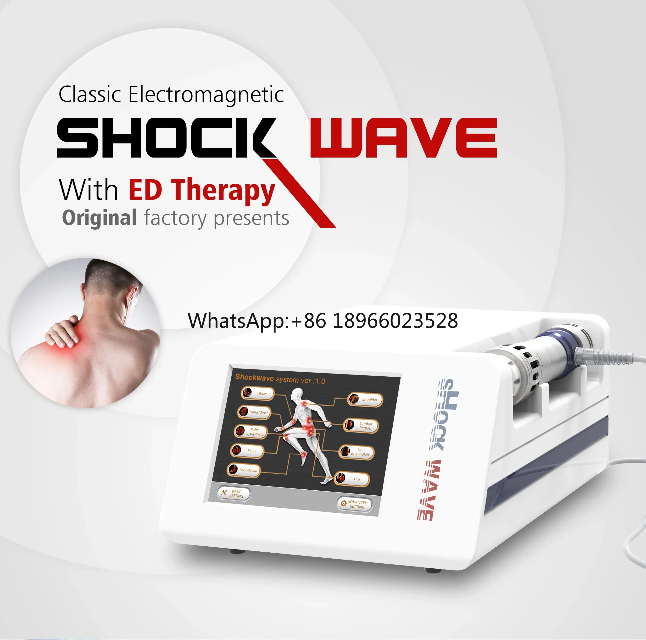 Physiotherapy and Rehab Ultrasound Shock Wave Therapy Equipment portable shockwave therapy device